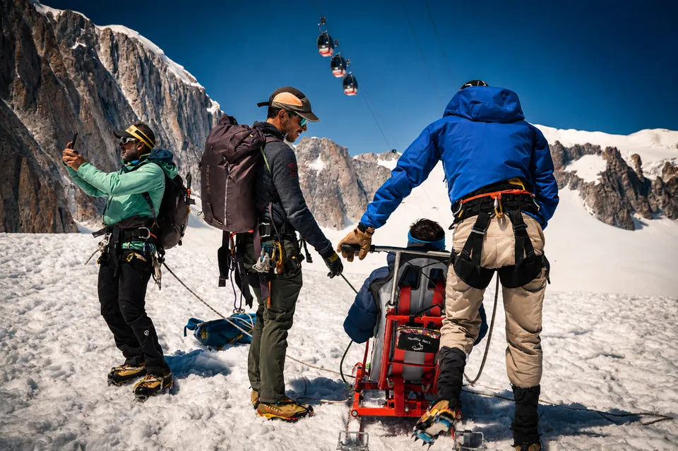 Acces Mont Blanc Glacier