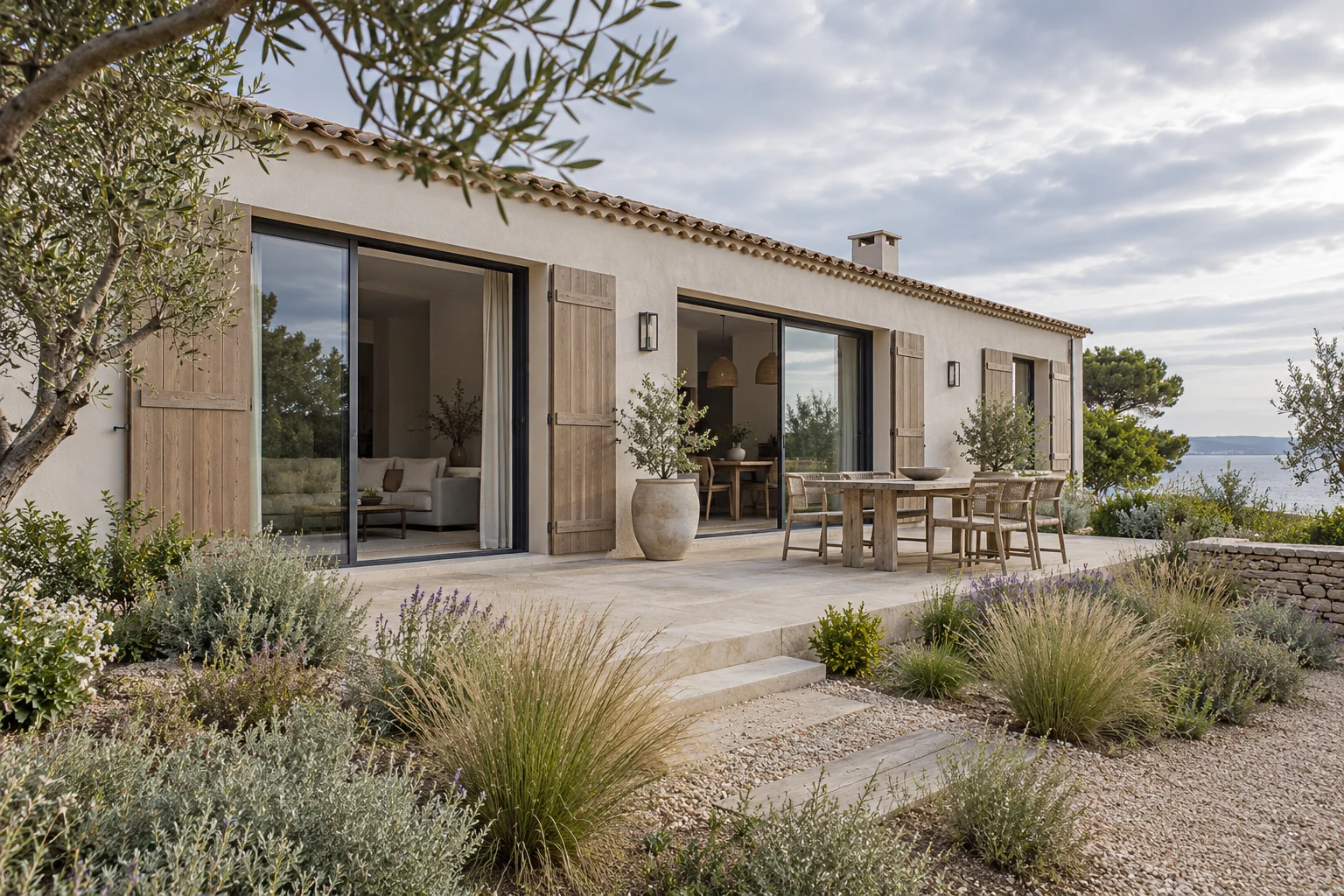 Villa européenne traditionnelle derrière un portail