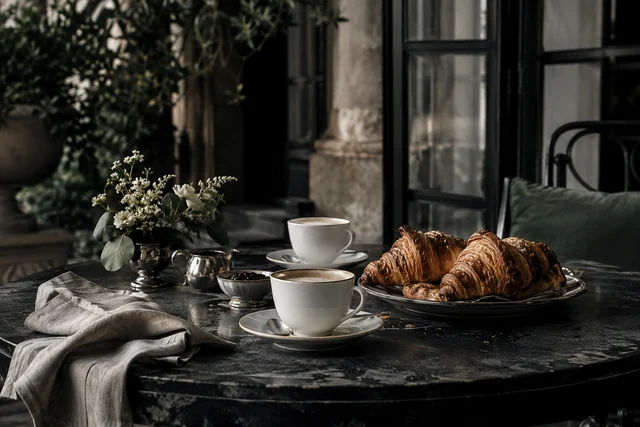 Une table de brunch préparée pour prolonger le mariage.